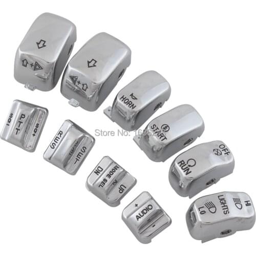 Chrome Carved Hand Control Switch Housing Buttons Cap Kit Fits Fits For Harley Touring Electra Glide Motorcycle parts