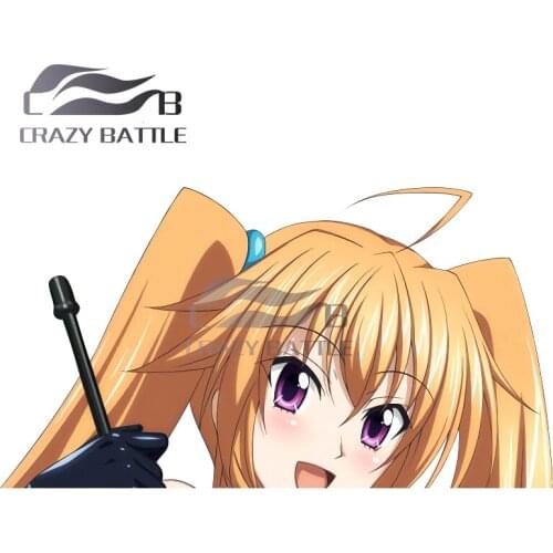Crazy Battle 13 x 7.1cm High School DxD Graffiti Sticker Fashion Occlusion Scratch Anime Decals Waterproof Car Stickers