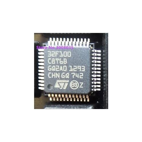 100% NEW 10PCS STM32F100C8T6B 32F100C8T6B STM32F100C8T6 32F100C8T6B STM32F100 LQFP-48