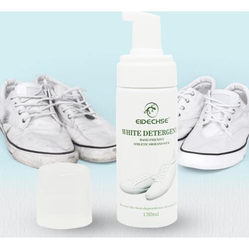 White Shoe Cleaner Bleach Leather Care Set Rag Brush Cleaning Accessories Foam Cleaner Leather Sneakers Whitening Tool Household