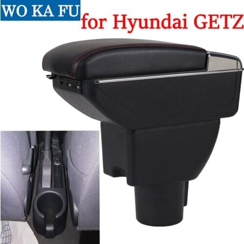 For Hyundai GETZ armrest box central Store content box with cup holder ashtray Can rise with USB accessory