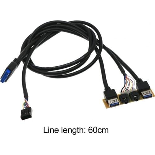 Portable high-speed transmission for computer 60 cm USB 3.0 front case baffle dual USB3.0 interface + HD audio cable connector