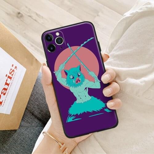 Hashibira Inosuke Demon Slayer silicone Phone Case FOR iPhone Se 6 6s 7 8 Plus X Xr Xs 11 12 Mini Pro Max Glass Cover Shell