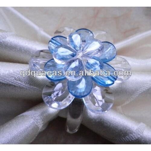 Blue acrylic napkin ring ,napkin holder