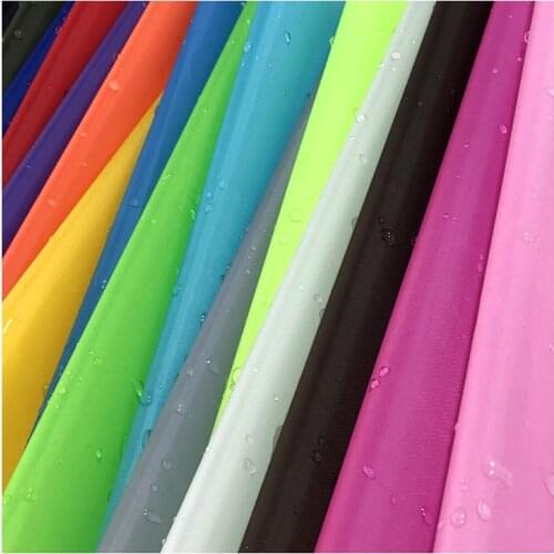 Light Thin Waterproof Fabric By The Meter for Shower Curtain Umbrella Awning Cloth PU Coated Polyester Outdoor Sewing Raincoat