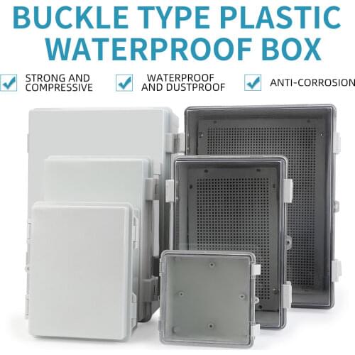 Waterproof Plastic Enclosure With Hasp Electrical Junction Box Outdoor Sealed Switch Power Case Electrical Distribution Boxes