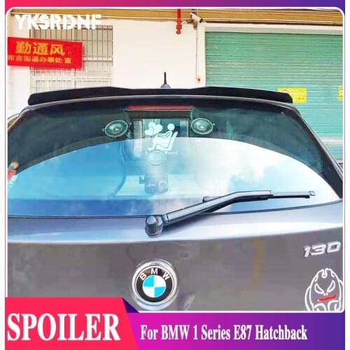 YKSRDNF For BMW 1 Series E87 Hatchback Spoiler 120i 130 135i 116i 2004-2011 ABS Car Tail Wing Side Spoiler Rear Roof Lip Spoiler