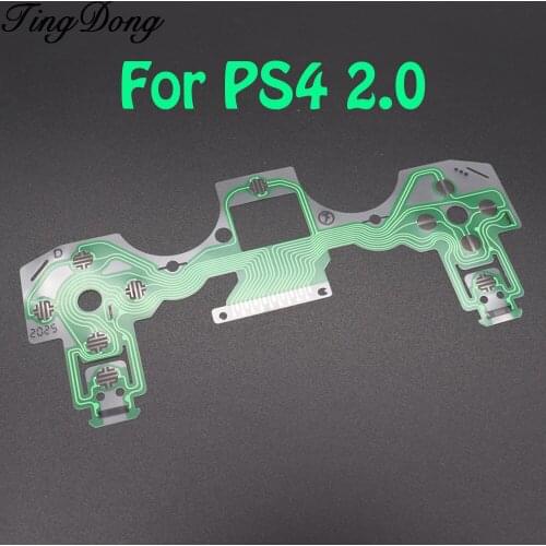 TingDong Green Keypad Replacement Part Conductive Film for Playstation 4 PS4 2.0 Controller