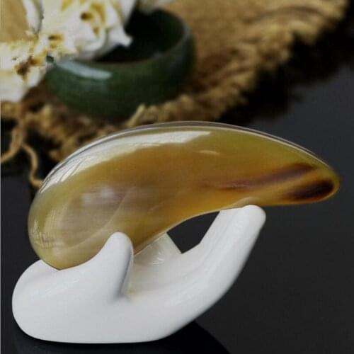 10Pcs NEW Natural yak horn SPA Scraping Plate Body Massager Chinese Traditional Acupuncture Massage Gua Sha Board Scrape Therapy