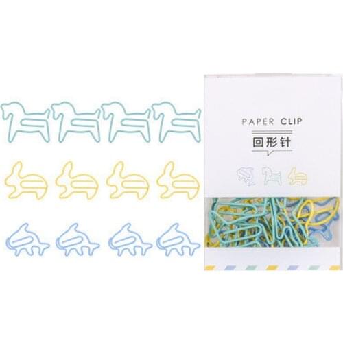12pcs/lot Cartoon Shape Mini Paper Clips Kawaii Stationery Clear Binder Clips Photos Tickets Notes Letter Paper Clip Stationery