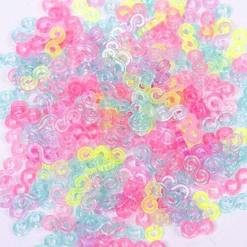 240pcs Child Mix Color S-Clips Rubber Loom Bands Bracelet Making DIY Tool Jewelry Making Fashion Jewelry Bracelets#61332