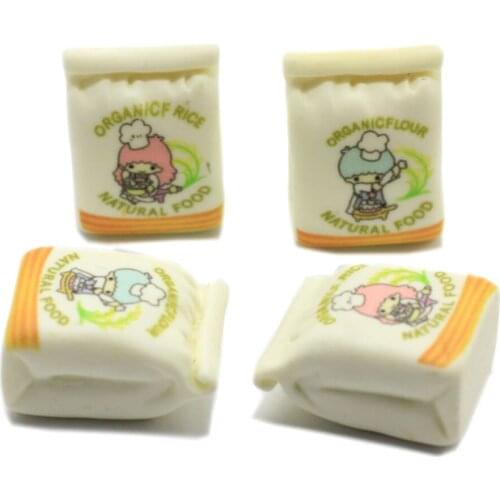 50Pcs Miniature Dollhouse Flour Bag Mini Play Doll Food for DIY Kids Kitchen Toys Home Decoration