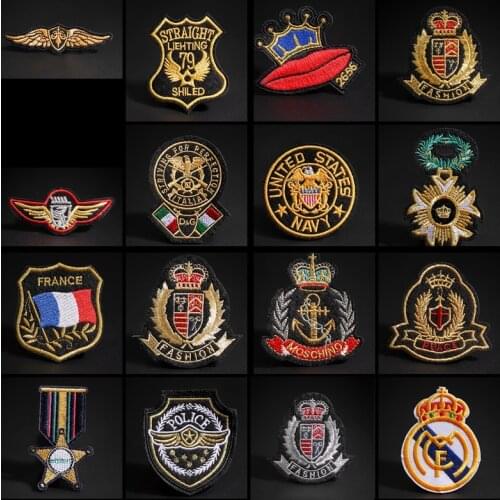 U S ARMY Royal Military Iron On Patch Embroidered Applique Sewing Clothes Stickers Garment Apparel Accessories Badges Patches