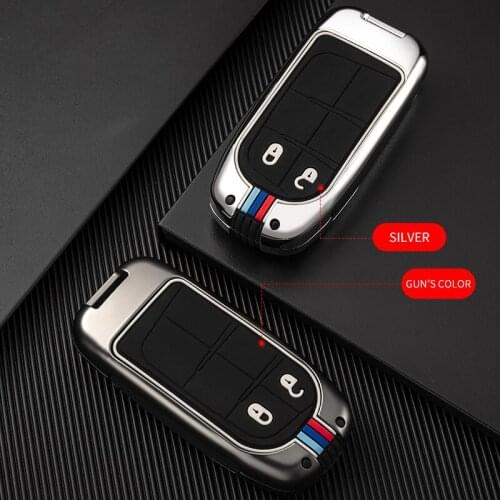Zinc Alloy Car Key Case Cover For Fiat 500x For Jeep Cherokee Compass Patriot Dodge Journey Chrysler 300C Car Key Chain Key Fob