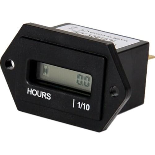 Digital LCD Hour Meter DC 4.5-90V For Any Engine Lawn Mower Tractor Truck Forklift Marine Marine ATV Motorcycle Snowmobile Jet S