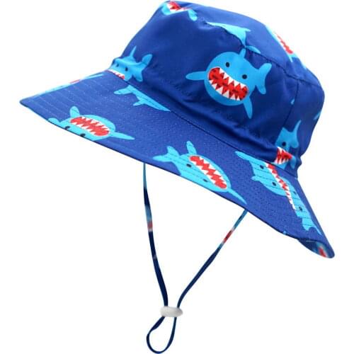 Connectyle Kids New Adjustable Boys Girls UPF50+ Safari Sun Hat Breathable Cute Cartoon Bucket Hat Summer Play Hat
