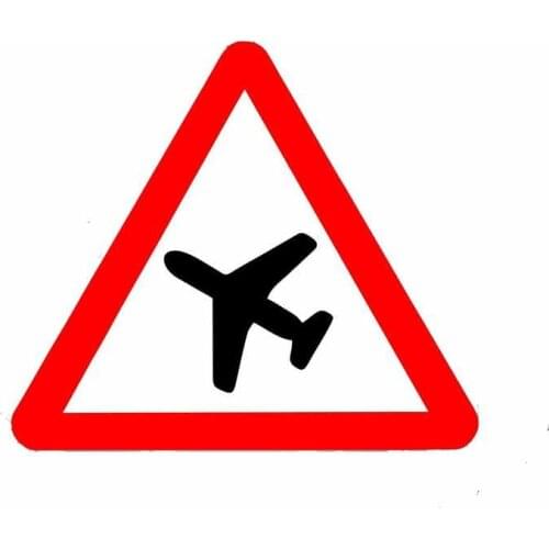 Dawasaru The Pilot Warning Car Stickers Sunscreen Decals Laptop Suitcase Truck Motorcycle Auto Accessories PVC,15cm*13cm