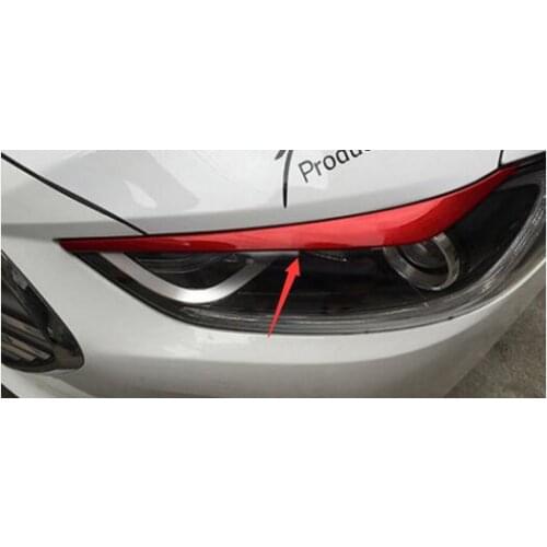 2 Pcs/lot Head Light Eyebrow Eyelids ABS Chrome Decoration Trim Cover for Hyundai Elantra (AD) 2016 2017 2018 Car Styling
