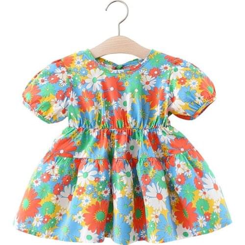 Kids Dresses Girls Clothing Short Sleeve Summer Dresses for Toddler Outfits Cotton Baby Girls Dress Baby Girl Dresses 12 Months