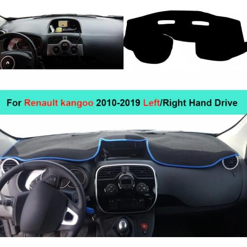 2 Layers Car Inner Dashboard Cover Dash Mat Carpet Sun Shade Board DashMat For Renault kangoo 2010 - 2019 Automobile Pad Anti-UV