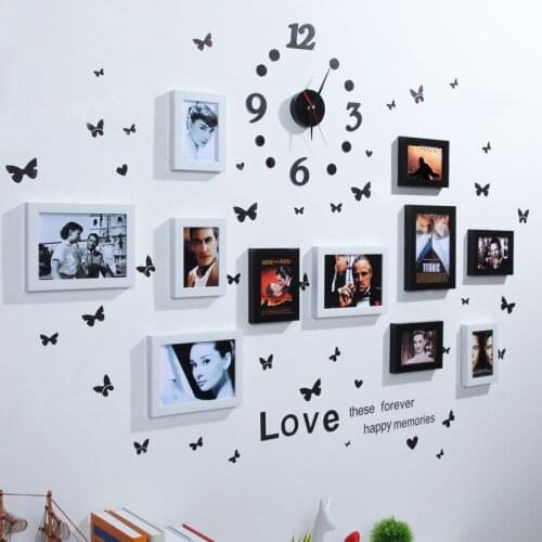 European Home Design Wedding Love Photo Frame Wall Decoration Picture Frame Set for Wall stickers Photo Frame Set organizer