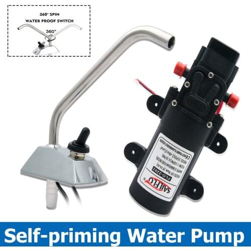 12V Micro Diaphragm Water Pump Automatic Switch Smart High Pressure Car Washing Water Pump For Caravan Boats RV Camper