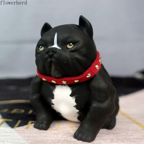 Cute Dog Silicone Mold Candle Making Supplies 3D Car Decoration Dog Head Plaster Mold DIY Candle Mold Cake Decoration