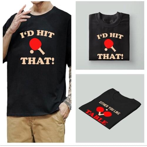 2021 Mens Clothing Fitness Sport T-Shirt Funny Table Tennis Graphic Print T Shirt Summer Women Men Workout Running Camisetas