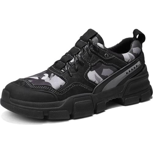 2019New Men Fashion Lace-up Ankle Boots High Quality Men British Boot Autumn Winter Male breathable Waterproof Outdoor Men Shoes