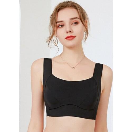 New Mulberry Silk Traceless Bra Summer Thin Silk Rearless Adjustment Sport Bra Naked Bra