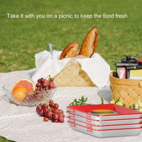 New Food Plastic Preservation Tray Reusable Seal Storage Container Kitchen Tools