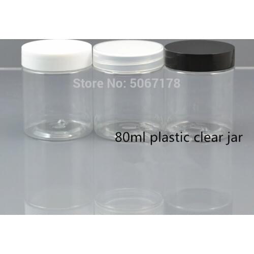 10pcs 80ml Clear Cosmetic Sample Pot Empty Cosmetic Containers Jars Box Nail Art Bead Storages Makeup Cream Balm Containers