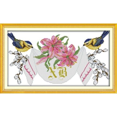Joy Sunday Wedding Anniversary Counted Cross Stitch11&14CT Cross Stitch Set Embroidery Needlework for Home Decor Handmade Gift