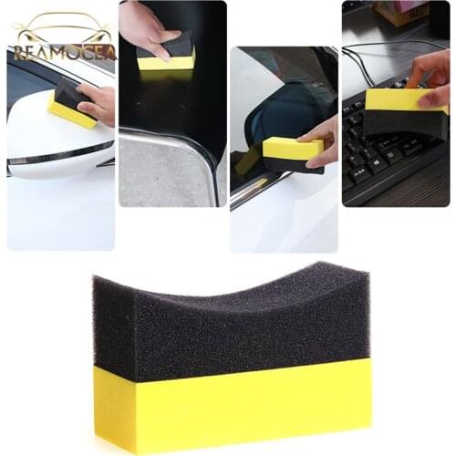 Reamocea 1x EVA Multi-functional Car Wash Cleaning Sponge Wheels Tire Hub Waxing Cleaning Tools Dust Brush Care Tool Accessories