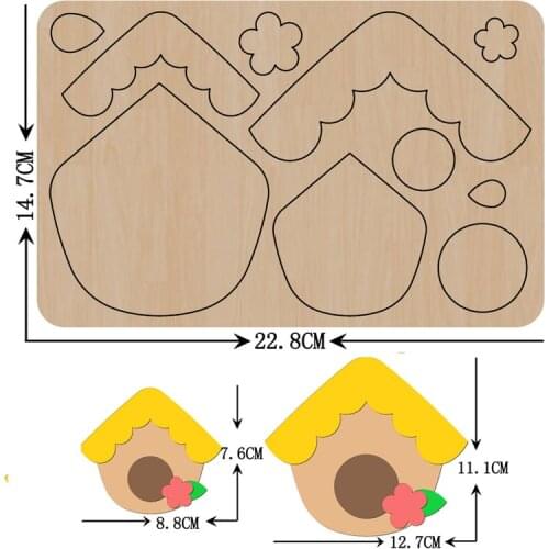 Christmas Birds House Shaped Leather Cutting Dies Mould Diy Wooden Dies Cutter For Leather Crafts Tools 2021 New