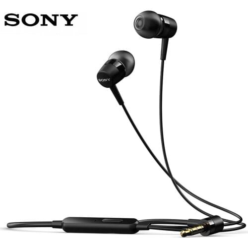 SONY MH750 Stereo Earphones 3.5mm Wired Headset Sport Earbuds HIFI Headphones Handsfree with Mic for Smartphones Music Gaming