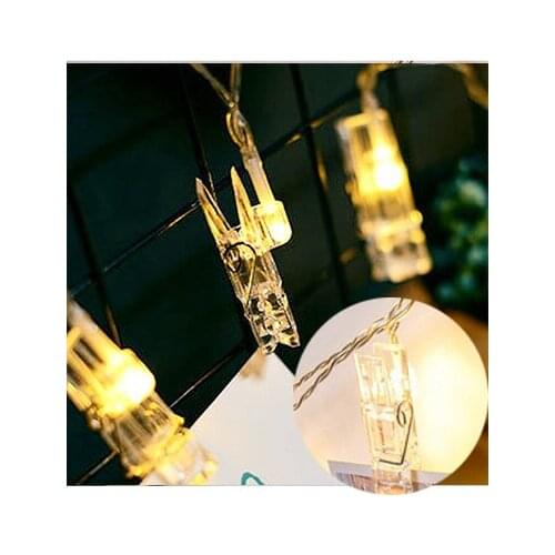 Christmas Light LED Battery Powered Photo Clip Fairy Lights Outdoor Garland Decoration Light Room Decor Led Lights Xmas 2021