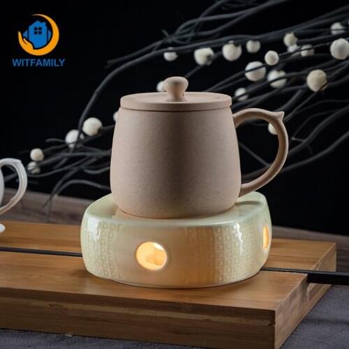 Warmer Heating Base Ceramic Candle Heater Flower Tea Boiled Wine Japanese Style Coffee Heated Teapot Insulation Base