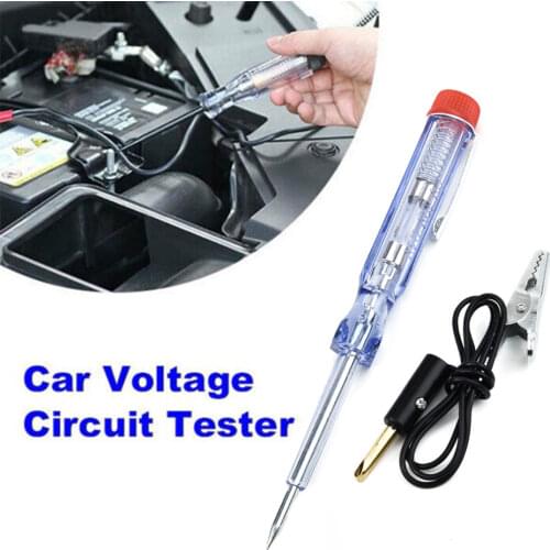 6/12/24V Car Voltage Circuit Tester System Long Probe Voltage Detector Electric Non-contac With Continuity Test Light Pen