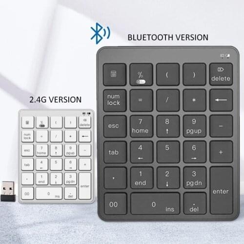 Numeric Keypad 2.4G Ultra-Thin 28 Keys Wireless Protable Keyboard AAA Battery For IAndroid Windows Phone Tablet