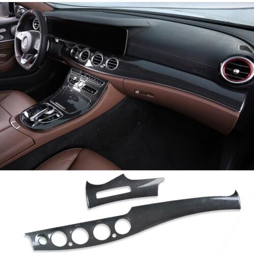 Carbon fiber ABS Center Console Dashboard Panel Decorative Cover for Mercedes Benz E Class W213 2016-2020