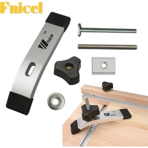 Woodworking T Track Slider M8 T Screw M8 Nut Saw Table Acting Hold Down Clamp for T-Slot T-Track Wood Work DIY Tools