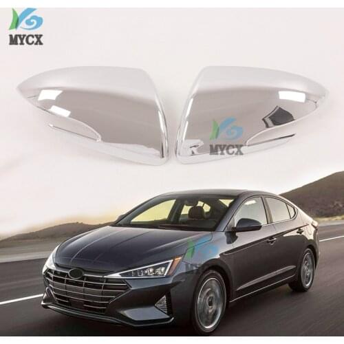 HOT FOR Hyundai Elantra 2019 2020 2PCS Car Accessories abs chrome rearview mirror cover reversing mirror cover