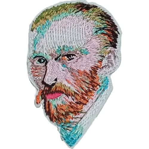Van Gogh Self-Portrait Hand Embroidery Patch Modern Embroidery Patches Embroidered Patch DIY Embroidery Art DIY Custom Patches