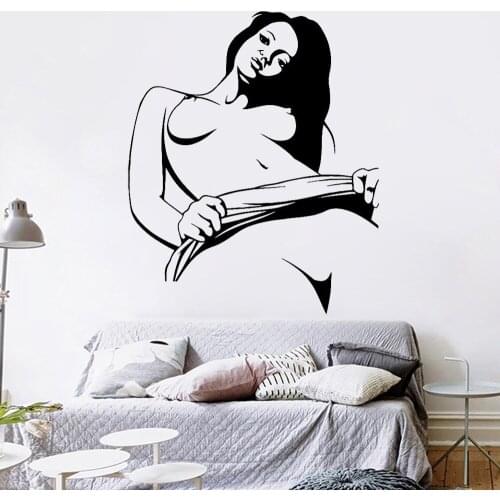 Classic Sexy Girls Wall Stickers Naked girl Personalized Creative For Girls Bedroom Decor Wall Decal Vinyl Bathroom Decor X802