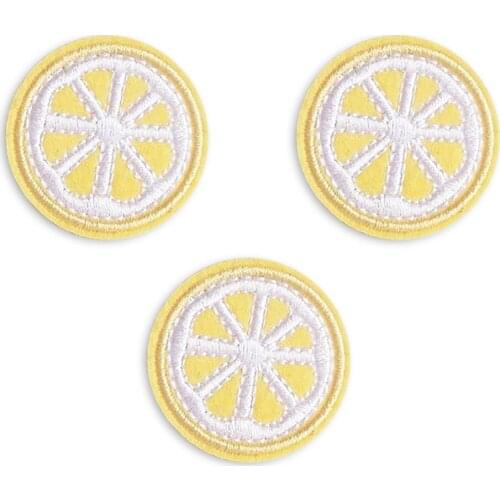 Summer Fresh Little Lemon Embroidery Patches Iron on Patches for Clothes Hats Bags Jackets Cartoon Cute Badges DIY