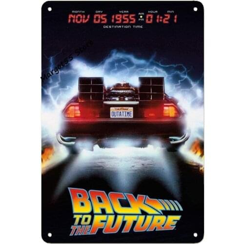 Back To The Future Movie Theater Metal Tin Sign Bar Pub Cinema Cafe Coffee Signs Wall Decor 12x8 Inch for home cafe Bar decor