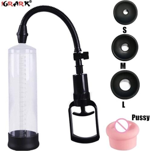 Penis Pump Sex Toys for Man Penis Enlargement Vacuum Pump Dick Extender Enhancer Trainer Male Masturbator Adult Erotic Products