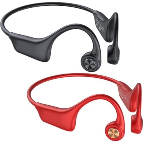 Bone Conduction Headphones Bluetooth 5.0 Open Ear Headset with Microphones IPX6 Waterproof Sweat-Proof