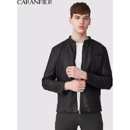 CARANFIER 2017 New Leather Jackets Men High Quality Motorcycle Bomber Jacket Pilot Leather Male Winter Army Jacket Coat XXXL